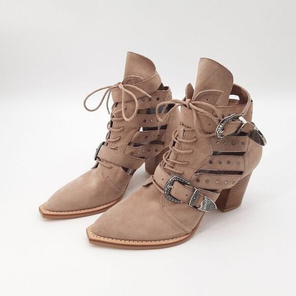 Silent D | Anthro La Festive Ankle Boot in Tan Suede - 41 / 10 - Picture 11 of 11